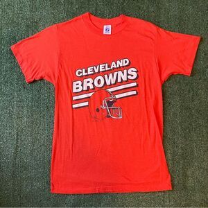 Vintage 80s/90s Logo 7 Cleveland Browns Single Stitch T Shirt - Large